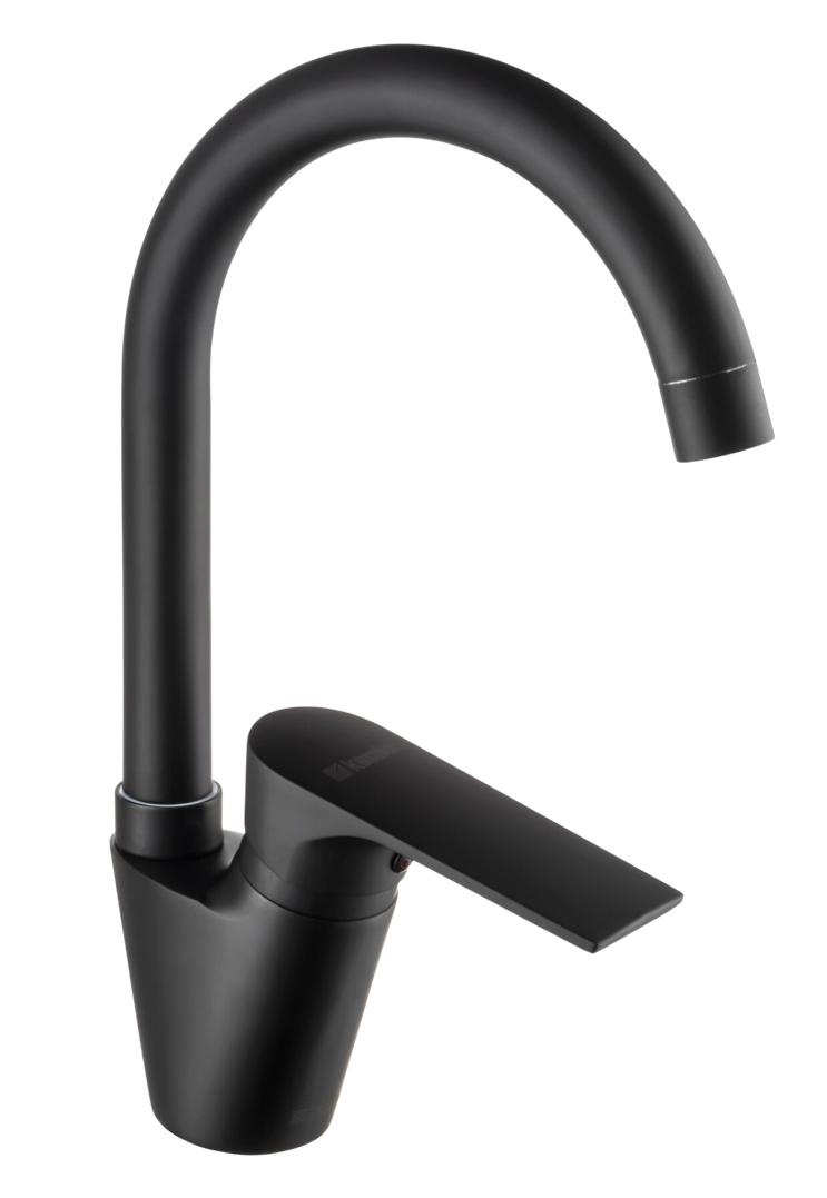 SINK MIXER DECK TYPE OVERSPOUT BLACK SQUARE