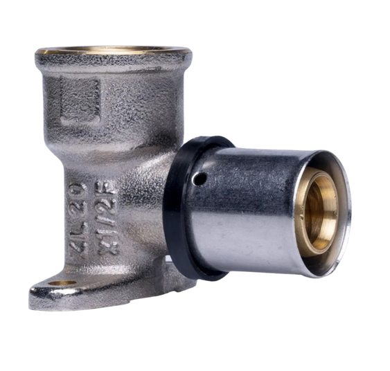 PEX CRIMP WALLPLATE ELBOW 1/2'X16
