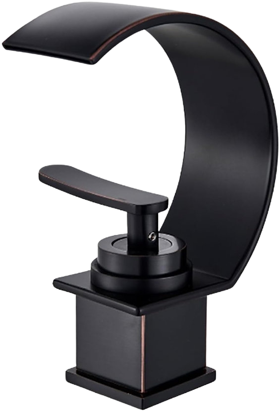 BASIN MIXER SQUARE BLACK LOOP (HGS-534-2)