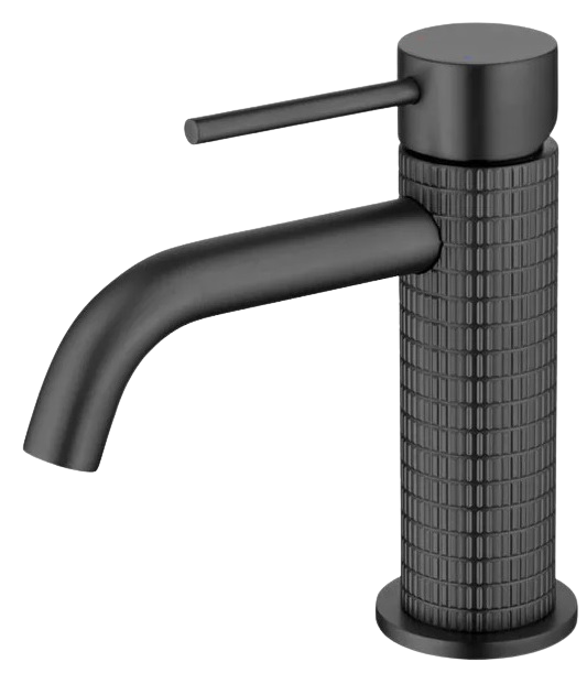 BASIN MIXER BLACK ROUND LEVER (HGS-520-2)