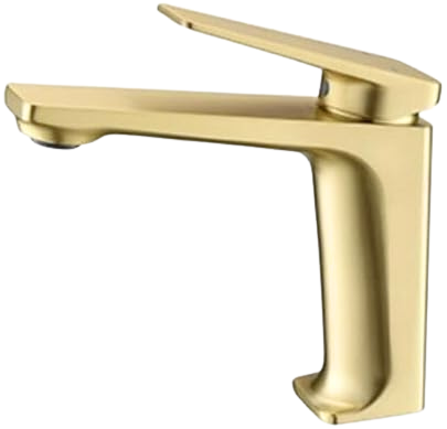 BASIN MIXER SQUARE BRUSHED GOLD (HGS5263)
