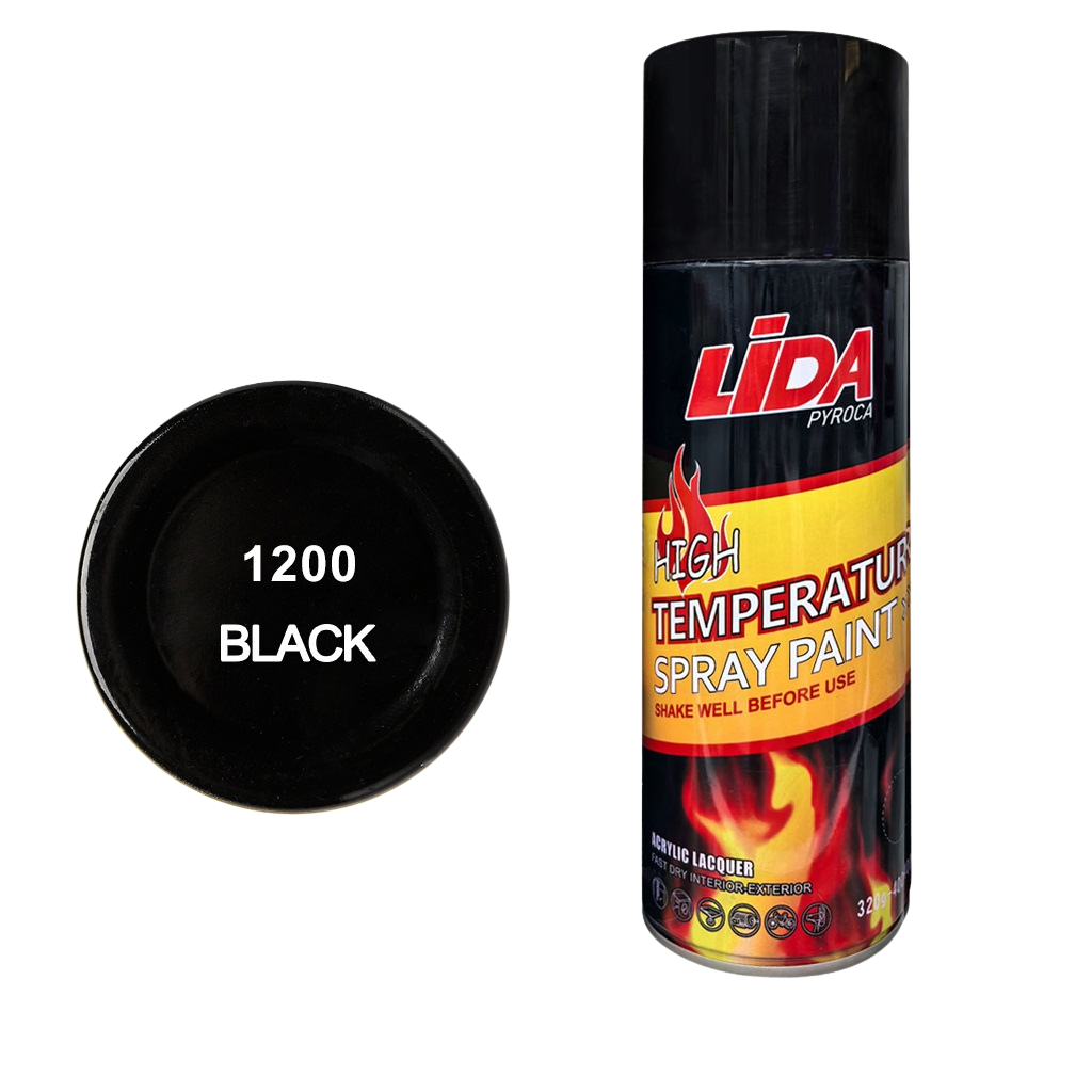 LIDA BLACK SPRAY PAINT 400ML 24PC PER BOX