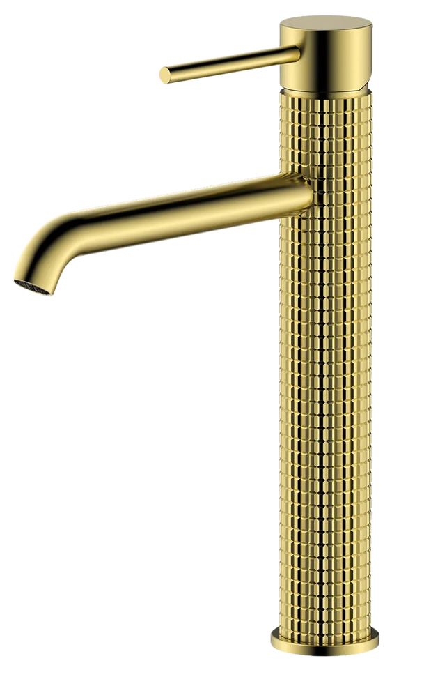 BASIN MIXER EXTENDED BRUSHED GOLD (HGH-520-3)