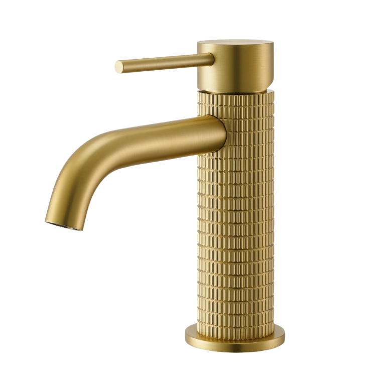 BASIN MIXER BRUSHED GOLD LEVER (HGS5203)