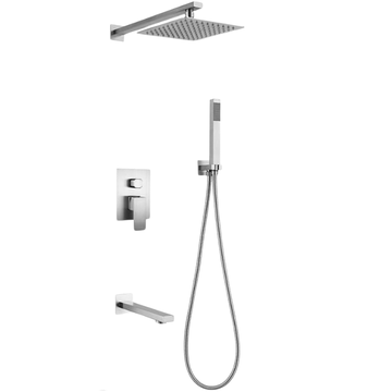 SHOWER SET COMPLETE WITH DIVERTER & SPOUT CHROME (HG33-333-1)