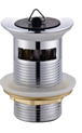BASIN WASTE PLUG SLOTTED CHROME