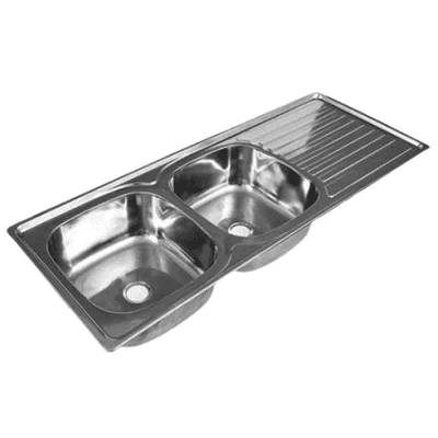 SINK DOUBLE DROP IN WASTE