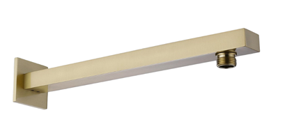 SHOWER ARM BRUSHED GOLD SQUARE