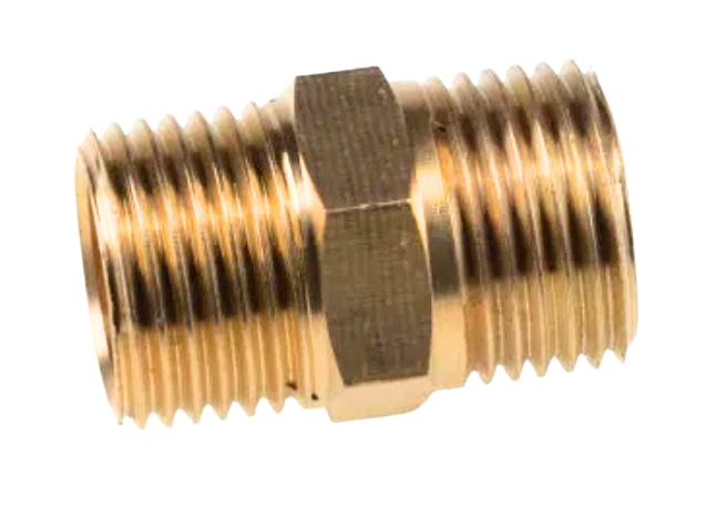 BRASS HEX NIPPLE