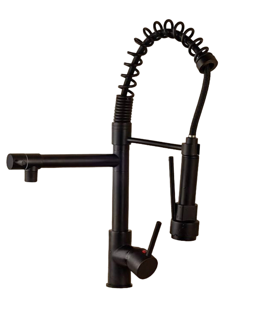 SINK MIXER DECK TYPE DUAL SPOUT BLACK